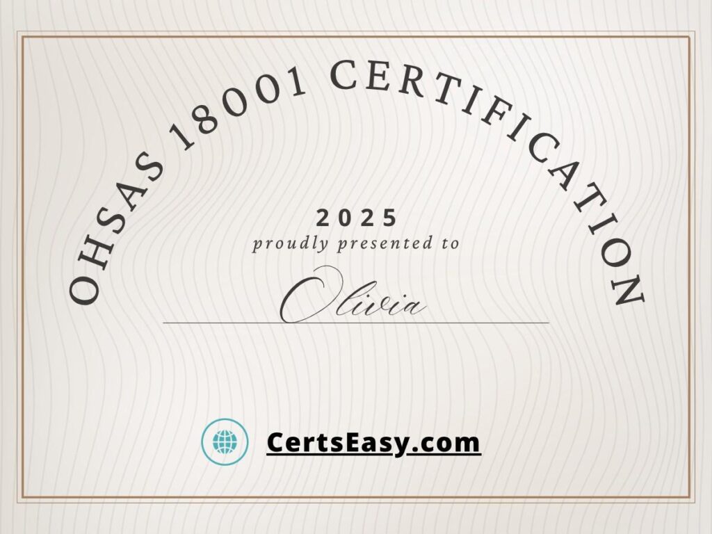 OHSAS 18001 Certification Image